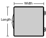 Top View of Hinged Containers